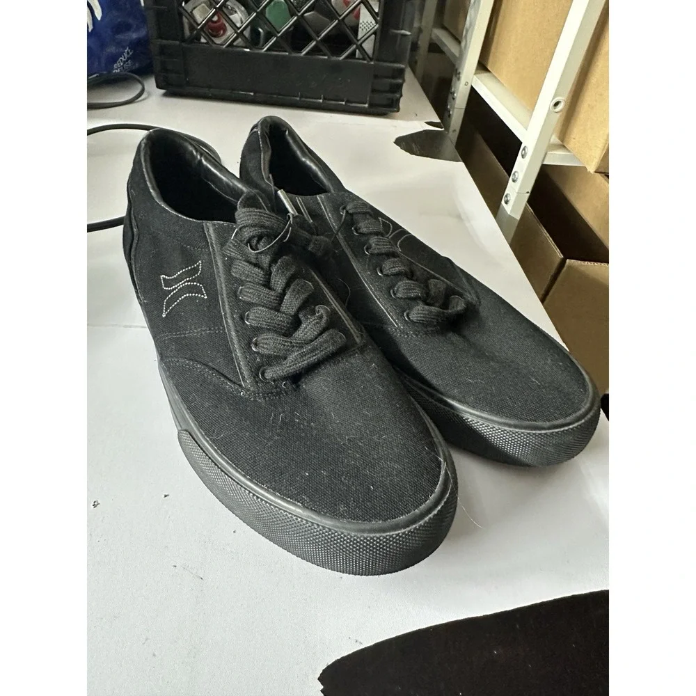Hurley Men's Arlo Lace Up Canvas Sneakers, Casual‎ Shoes, Black Size 12 New